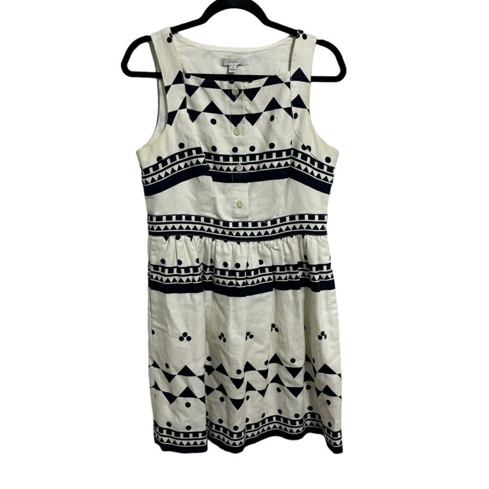 J. Crew Geometric Button Front Dress - Picture 2 of 6
